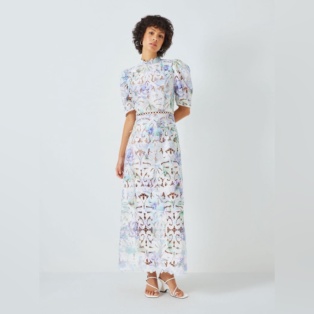 Elliatt Oslo Blue and Purple Floral Cutout Maxi